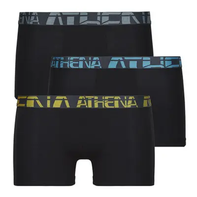 Athena 720 STRETCH MICRO Pack de 3 men's Boxer shorts in Black