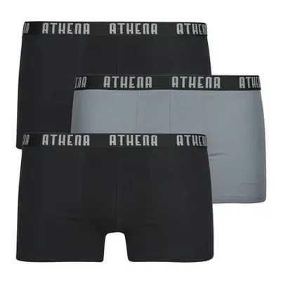 Athena BASIC COLOR Pack de 3 men's Boxer shorts in Black