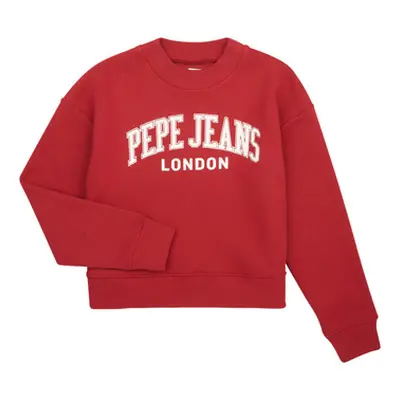 Pepe jeans ELISABETH girls's Children's Sweatshirt in Red