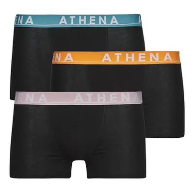 Athena EASY COLOR Pack de 3 men's Boxer shorts in Black