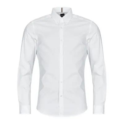 BOSS ROAN BD men's Long sleeved Shirt in White