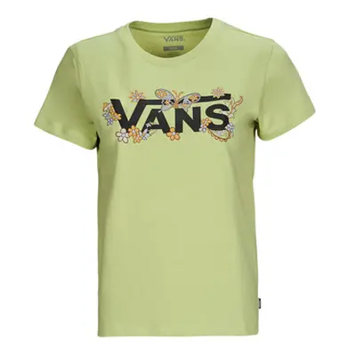 Vans TRIPPY PAISLEY CREW women's T shirt in Green