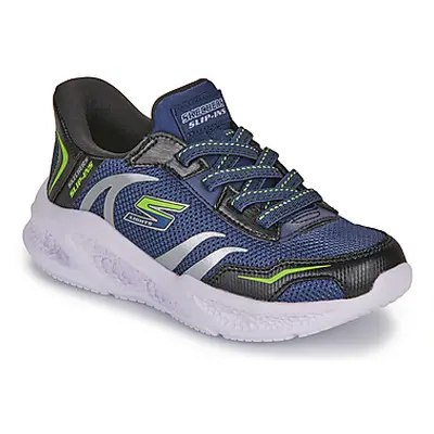 Skechers SLIP-INS: METEOR-LIGHTS - BRISK-BEAMS boys's Children's Shoes (Trainers) in Blue