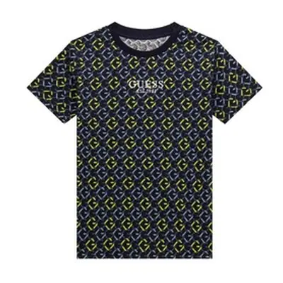 Guess SS T SHIRT boys's Children's T shirt in Marine