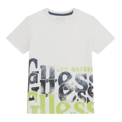 Guess SS T SHIRT boys's Children's T shirt in White