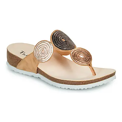 Think JULIA women's Flip flops / Sandals (Shoes) in Beige