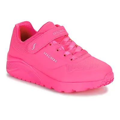 Skechers UNO LITE - CLASSIC girls's Children's Shoes (Trainers) in Pink