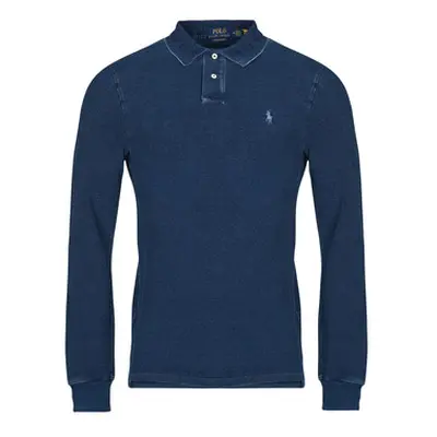 Polo Ralph Lauren POLO AJUSTE DROIT EN COTON BASIC MESH men's Polo shirt in Blue