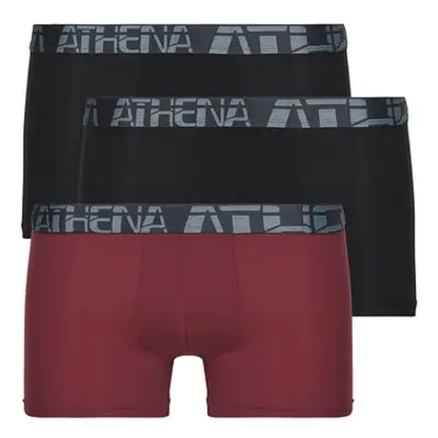 Athena 720 STRETCH MICRO Pack de 3 men's Boxer shorts in Black