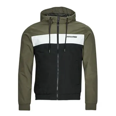 Jack & Jones JJERUSH HOOD BOMBER men's Jacket in Multicolour