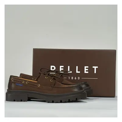 Pellet HALIO men's Boat Shoes in Brown