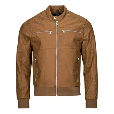 Kaporal MIRAK men's Leather jacket in Brown