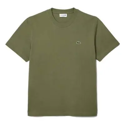 Lacoste Classic Fit Cotton T-Shirt Khaki Green men's in Green