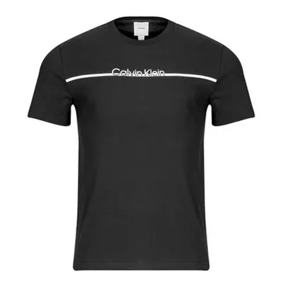 Calvin Klein Jeans SPLIT LINE LOGO T-SHIRT men's T shirt in Black