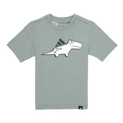 Adidas JD3438 girls's Children's T shirt in Green