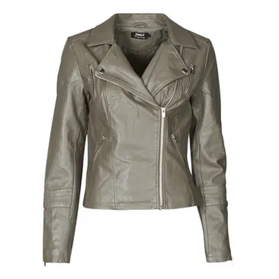 Only ONLGEMMA women's Leather jacket in Grey