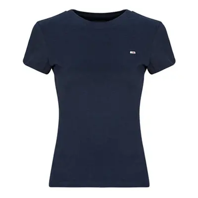 Tommy Jeans TJW SLIM C-NECK TEE women's T shirt in Marine