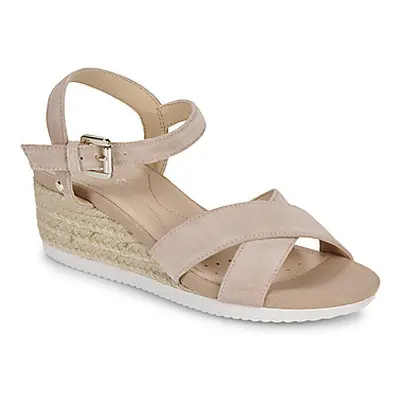 Geox D ISCHIA CORDA women's Sandals in Beige