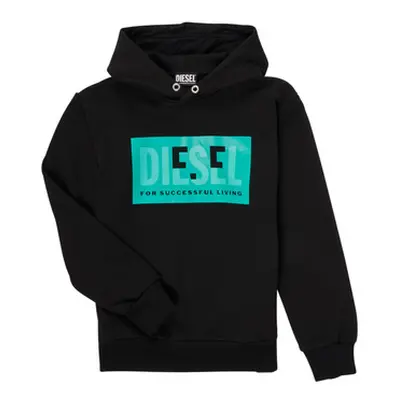 Diesel SMILEY OVER girls's Children's Sweatshirt in Black