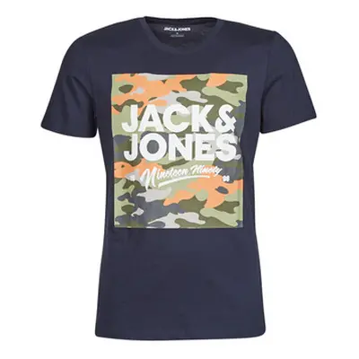 Jack & Jones JJPETE men's T shirt in Marine