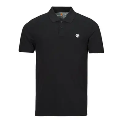 Timberland Pique Short Sleeve Polo men's Polo shirt in Black