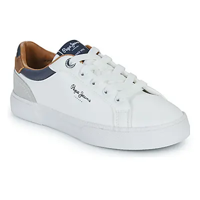 Pepe jeans KENTON COURT B boys's Children's Shoes (Trainers) in White