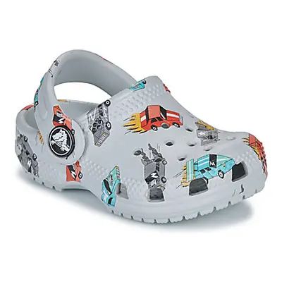 Crocs Classic Race Cars Graphic Cg T boys's Children's Clogs (Shoes) in Grey