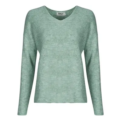 Only ONLCAMILLA V-NECK women's Sweater in Green