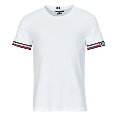 Tommy Hilfiger MONOTYPE BOLD GSTIPPING TEE men's T shirt in White