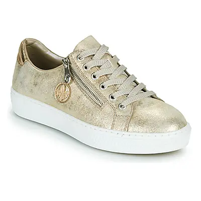 Rieker LIROS women's Shoes (Trainers) in Gold