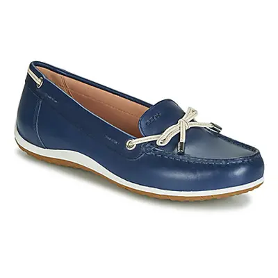 Geox D VEGA MOC women's Loafers / Casual Shoes in Blue