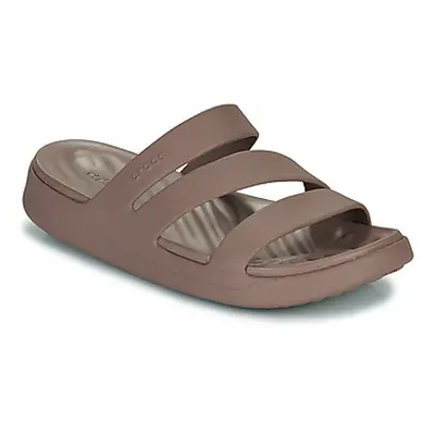 Crocs Getaway Strappy women's Mules / Casual Shoes in Beige