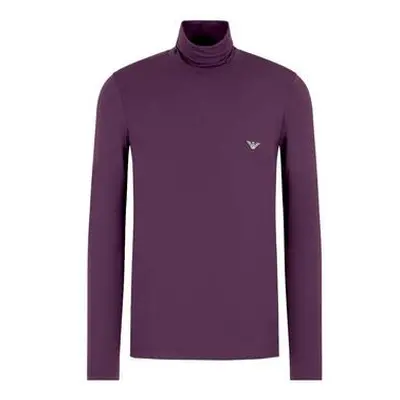 Emporio Armani Lounge Turtle Roll Neck Sweater Blackberry men's Sweatshirt in Purple