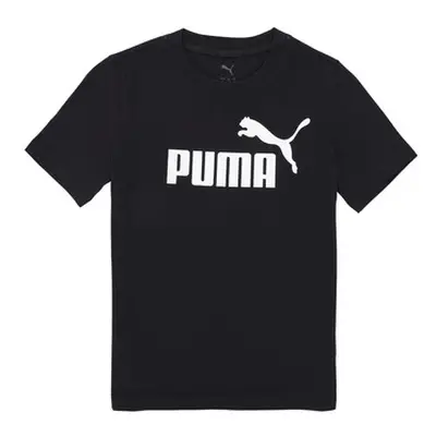 Puma ESS NO1 LOGO TEE B boys's Children's T shirt in Black