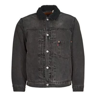 Levis LINED TYPE I TRUCKER men's Denim jacket in Black