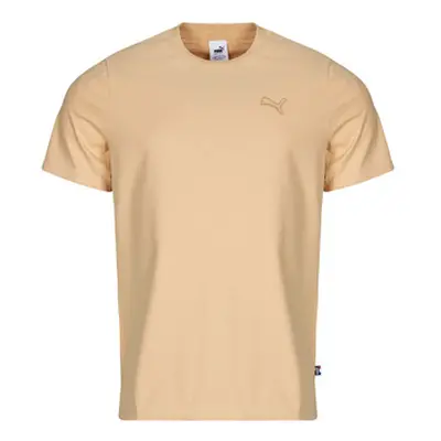 Puma TEE MIF BADGE BRODE men's T shirt in Beige