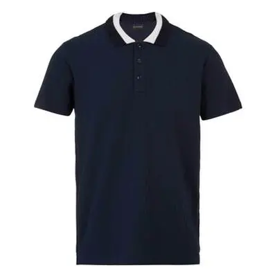 Emporio Armani Lounge Waffle Polo Shirt Armani Blue men's in Blue