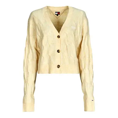 Tommy Jeans TJW HTR CABLE CARDIGAN women's in Beige