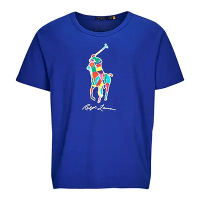 Polo Ralph Lauren TSHIRT MANCHES COURTES BIG POLO PLAYER men's T shirt in Blue