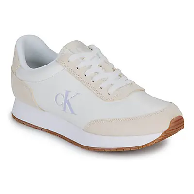 Calvin Klein Jeans RUNNER LACEUP LOW MIXMG women's Shoes (Trainers) in White