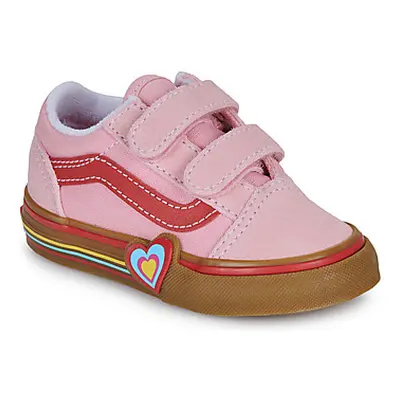 Vans Old Skool V Heart girls's Children's Shoes (Trainers) in Pink