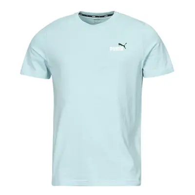 Puma ESS+ 2 COL SMALL LOGO TEE men's T shirt in Blue