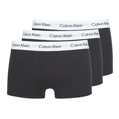 Calvin Klein Jeans COTTON STRECH LOW RISE TRUNK X 3 men's Boxer shorts in Black