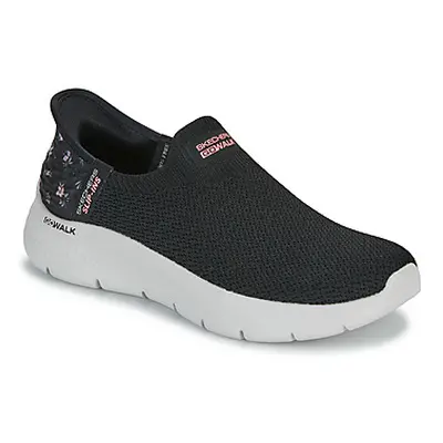 Skechers SLIP-INS: GO WALK FLEX - SUNSET ROSE women's Slip-ons (Shoes) in Black