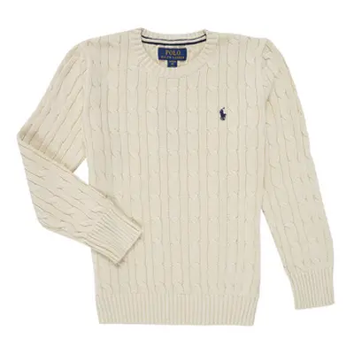 Polo Ralph Lauren LS CABLE CN-TOPS-SWEATER girls's Children's sweater in Beige