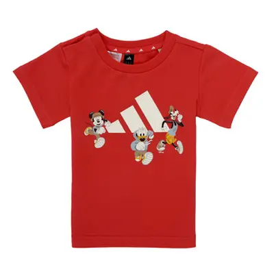 Adidas JF3623 boys's Children's T shirt in Red