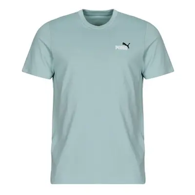 Puma ESS 2 COLOR SMALL LOGO TEE men's T shirt in Blue