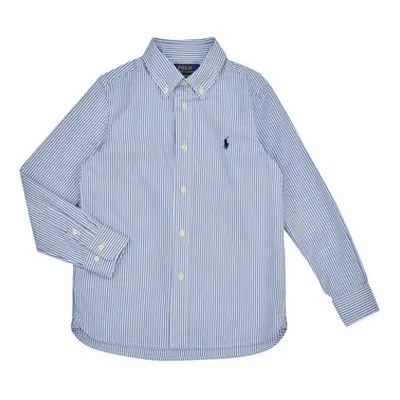 Polo Ralph Lauren SLIM FIT-TOPS-SHIRT boys's Children's Long sleeved Shirt in Blue