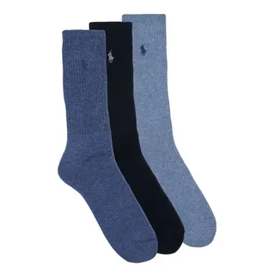 Polo Ralph Lauren CREW W/PP CREW 3 PACK men's High socks in Blue