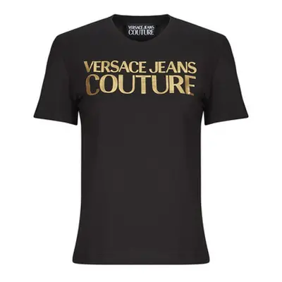 Versace Jeans Couture 78HAHT01 women's T shirt in Black